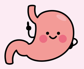 胃　キャラクター　指立て