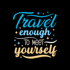 Lettering travel typography design.