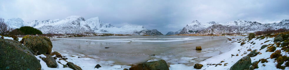 Panorama of the Norwegian landscape