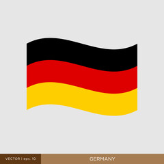 Waving flag of Germany vector illustration design template.