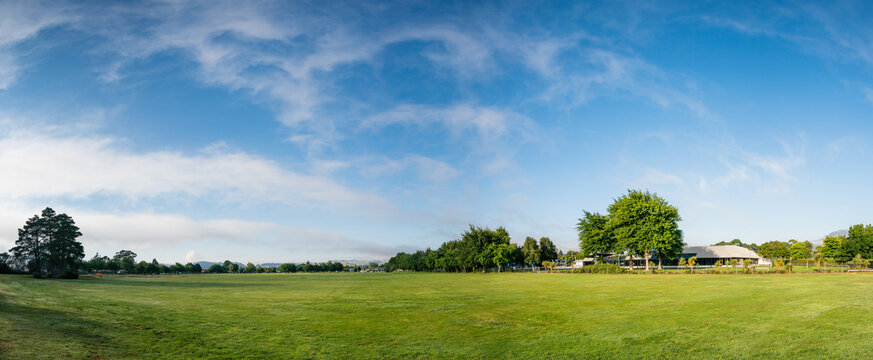 New Zealand Green Field Sunrise