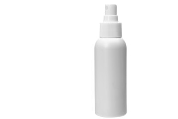 Matted opaque plastic white bottle with disinfectant spray spray, health care hygiene product...