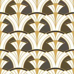 Abstract seamless pattern in Art Deco style. - 472282663