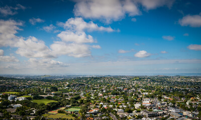 Fototapeta na wymiar Auckland Panorama from the hill. New Zealand