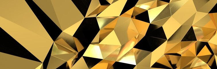 gold polygon geometric abstract background