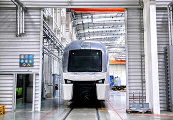 Production workshop for the production of high-speed trains.