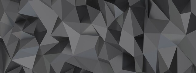 Abstract 3d rendering of triangulated surface. Contemporary background. Futuristic polygonal