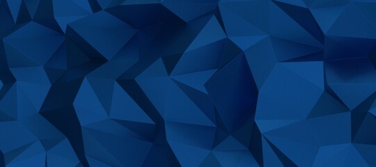 Obraz premium Geometric blue ice low poly background