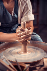 Manual production of ceramic products according to old recipes
