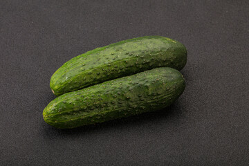 Ripe organic natural green cucumber