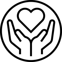 Ethically sourced label line icon, vector illustration