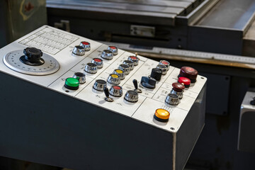 Control panel for switching modes of grinding on a cylindrical grinding machine.