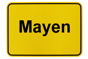 Illustration eines Stadteingangsschildes der Stadt Mayen