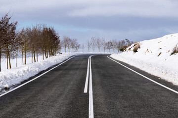Clean winter road