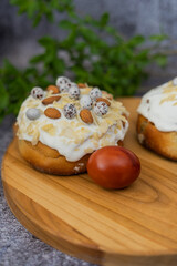 the easter composition on background