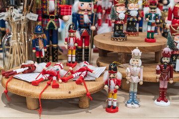 Close up of Christmas ornaments and decorations.