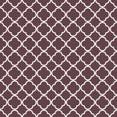 classic geometric seamless pattern with quatrefoil.