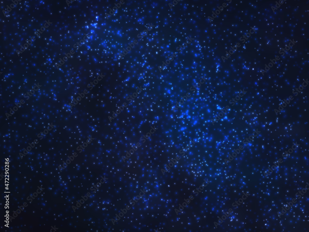 Wall mural night sky with stars. universe filled with stars. vector background.