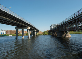 Large bridges across the river