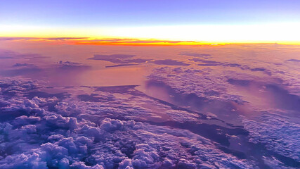 Aerial photo - Beautiful sky and sunset above the clouds