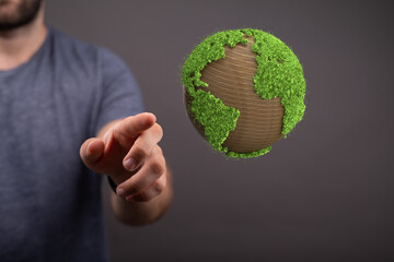 Ecology and green environment concept - 3D rendering