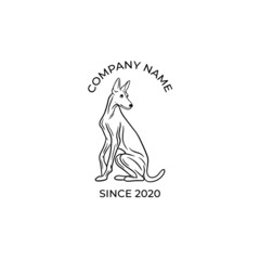 logo pet vintage vector dog