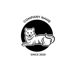 logo pet vintage vector dog