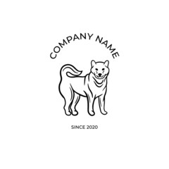 logo pet vintage vector dog