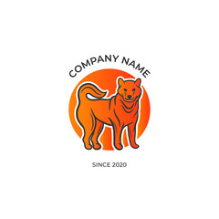 logo pet vintage  with gradient color