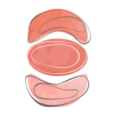 Aesthetic organic blob element. Boho slyle design form