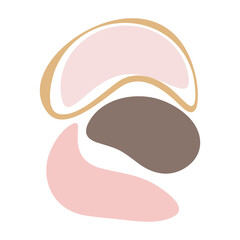 Aesthetic organic blob element. Boho slyle design form