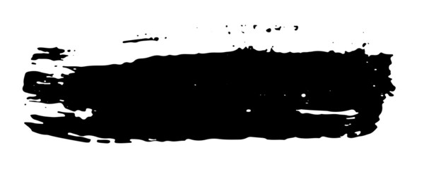 Fototapeta premium Smear of black paint on a white background