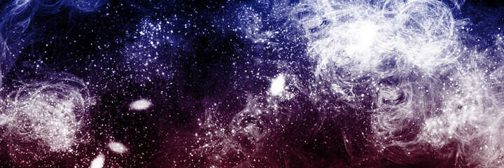 abstract space, colorful nebula, stars and sky