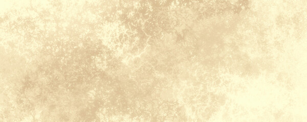 Old brown paper parchment background with distressed vintage stains and white faded texture border, elegant antique beige color with sepia coffee or tea stained center grunge design