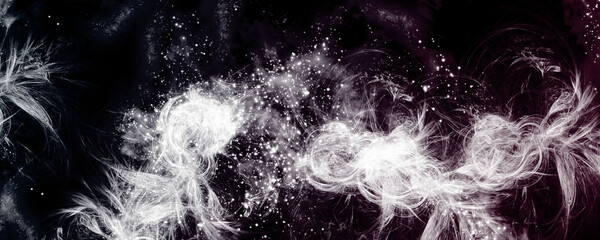 abstract space, colorful nebula, stars and sky