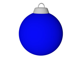 blue christmas balls isolated on white background, 3d rendering
