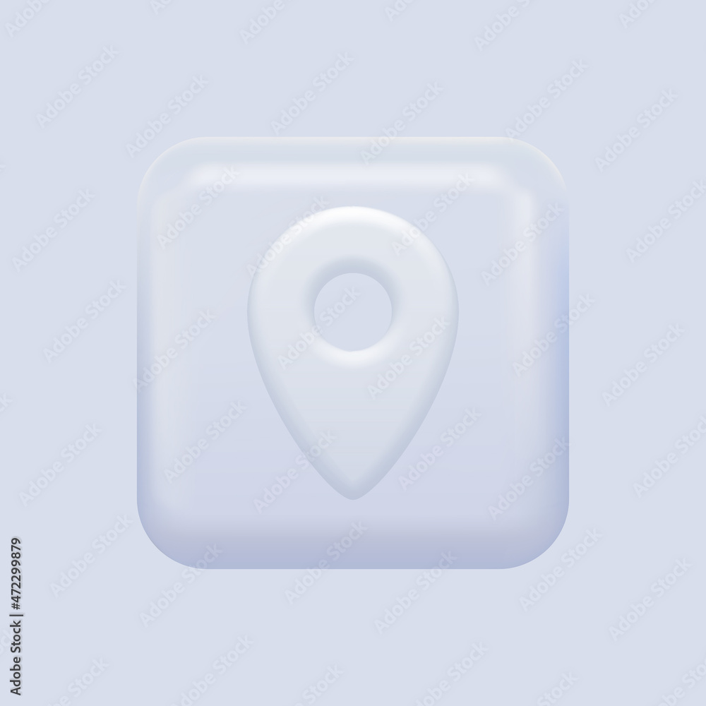 Poster geolocation icon. white square element. vector illustration