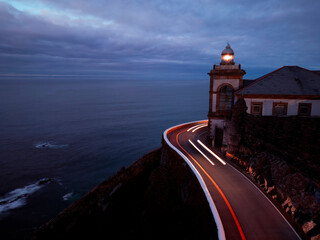 Road to the lighthouse of Luarca, Asturias, Spain