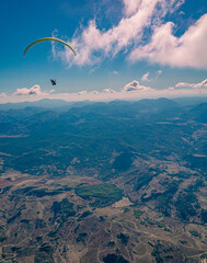 Paragliding over Algodonales, Andalusia in Spain