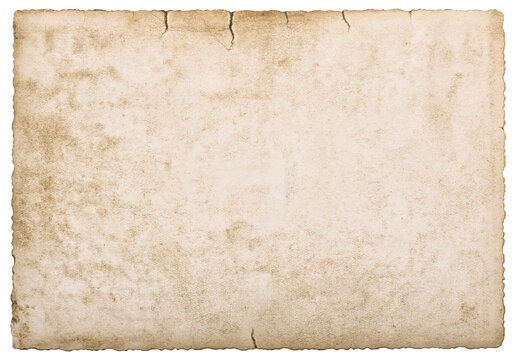 Used paper texture. Old cardboard isolated white background