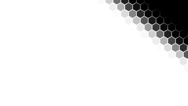 4 black and white mask for transitions based on a hexagonal grid. Bright and dynamic transition for videos and photos. Looped
