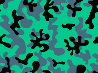 Fototapeta na wymiar Full seamless abstract military camouflage skin pattern vector for decor and textile. Army masking design for hunting textile fabric printing and wallpaper. Design for fashion and home design.