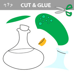 Cut and glue - Simple game for kids. Poison, the educational game with simple game level.