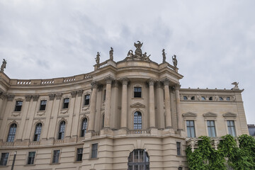 Fototapeta na wymiar Architectural fragments of Old University Library (1810) at Bebelplatz in Berlin. Germany.
