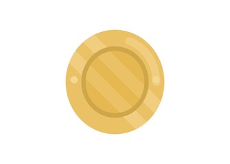 Golden coin. Simple flat illustration
