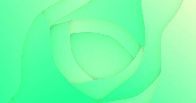 Animation of green gradient lines waving in seamless loop