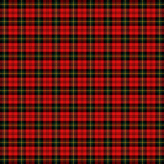 Christmas and new year tartan plaid. Scottish pattern in red, black and green cage. Scottish cage. Traditional Scottish checkered background. Seamless fabric texture. Vector illustration