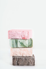 Handmade soap. Organic natural soap.Spa, skin care. Natural Organic spa cosmetics products