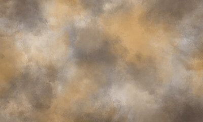 Abstract watercolor background in brown, yellow and gray tones. Copy space, horizontal banner.