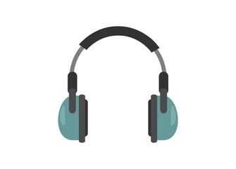 Earmuff. Ear protection. Simple flat illustration

